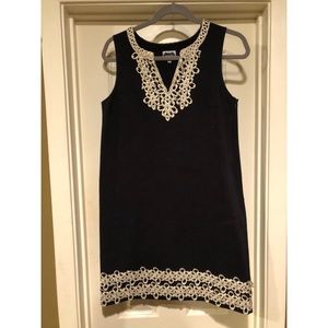 Black Dress with Gold Details